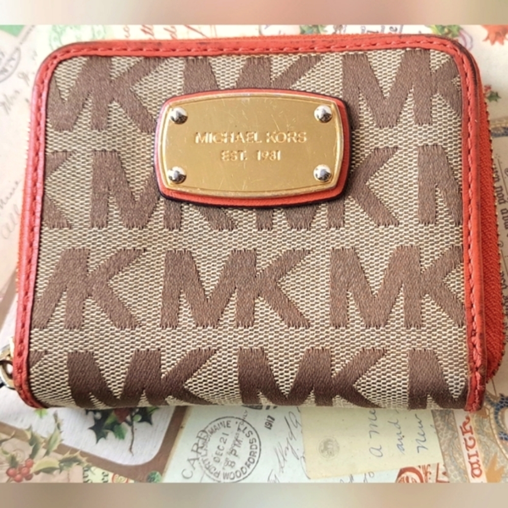 Michael Kors Brown and Red Wallet